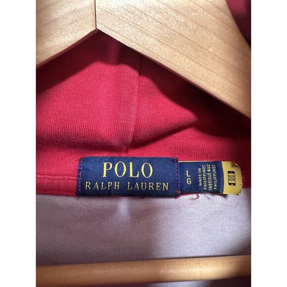 Polo Ralph Lauren Sweatshirt Mens Large Ombre Color Block Hoodie 92 Stadium - Picture 8 of 9